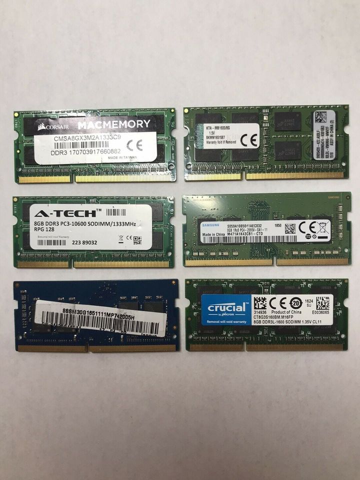 Me sorprendió paso Aturdir Memoria RAM de 8GB para portátil DDR3L y DDR3 originales, varias  Velocidades Garantia de 3 meses – ELKON